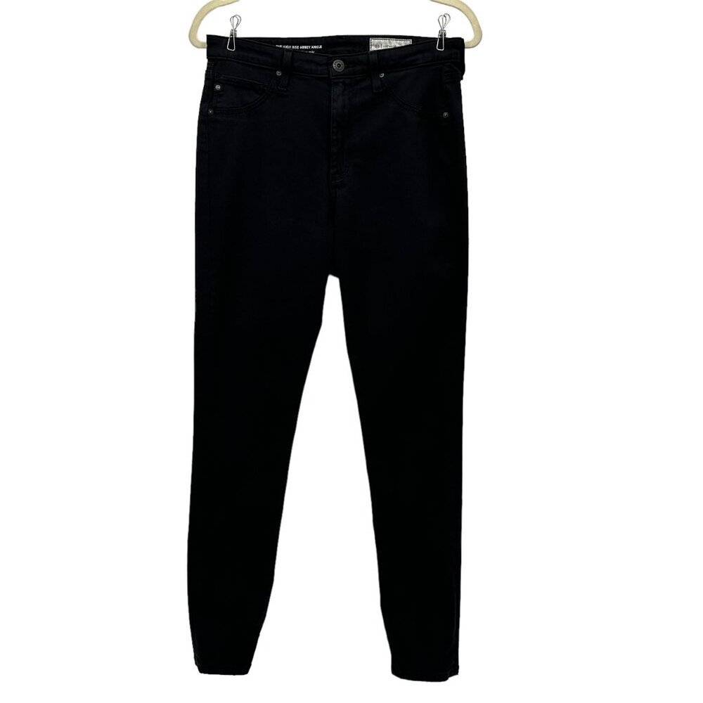 AG Anthropologie Womens Jeans 29R The High Rise Abby Super Skinny Black Denim